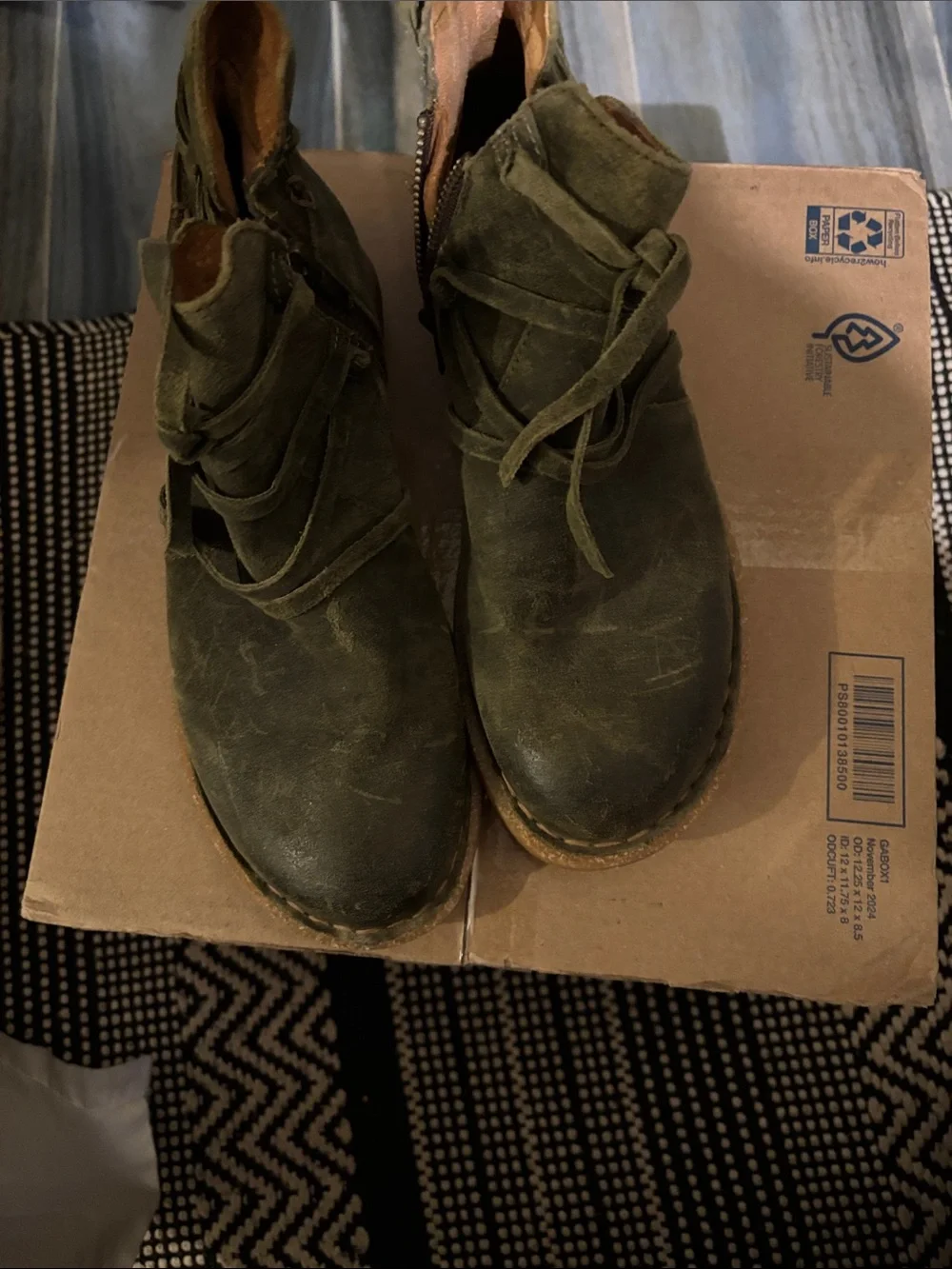 Women's Olive Green Ankle Boots